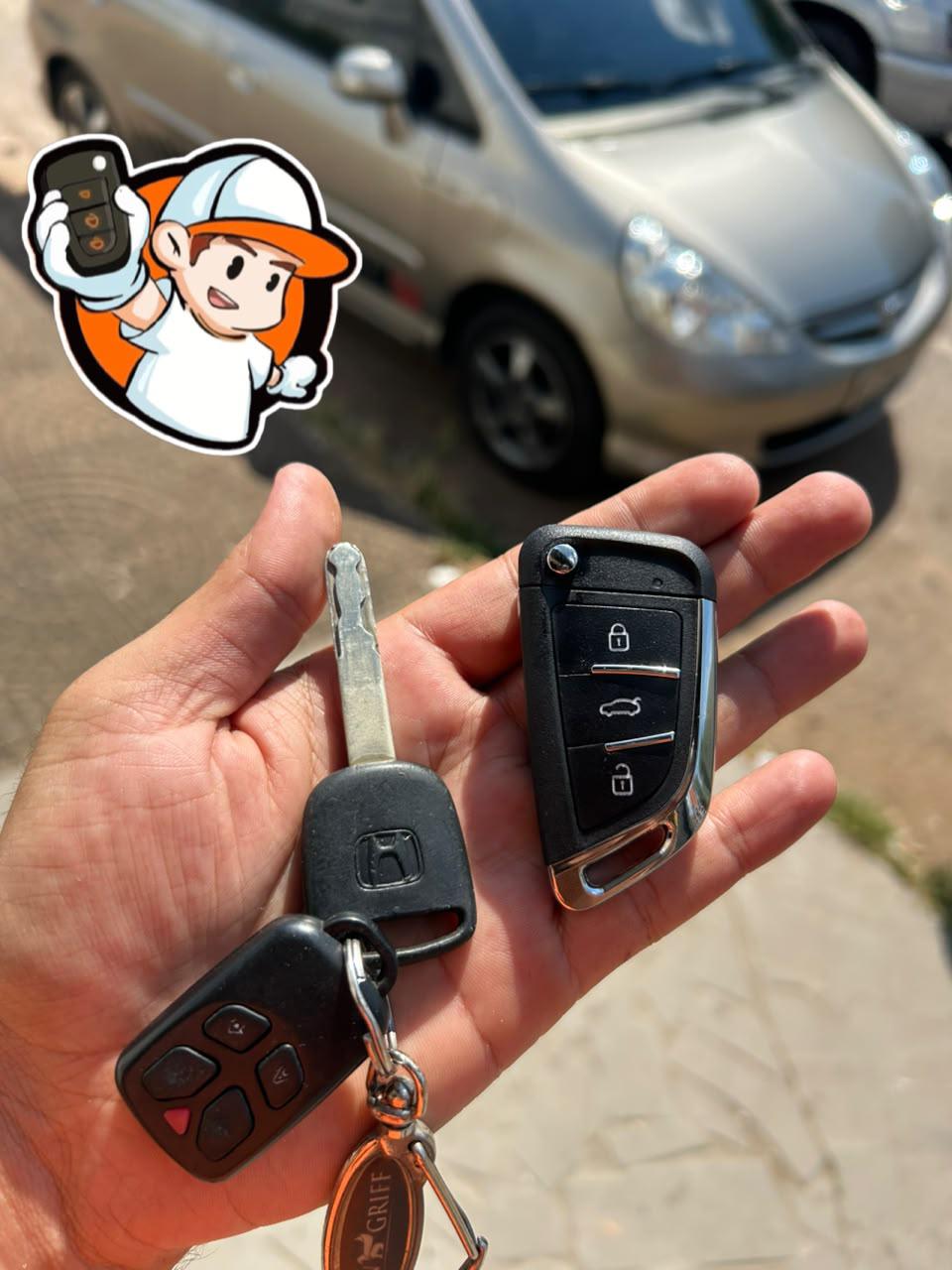 Chaves automotivas de diversos modelos
